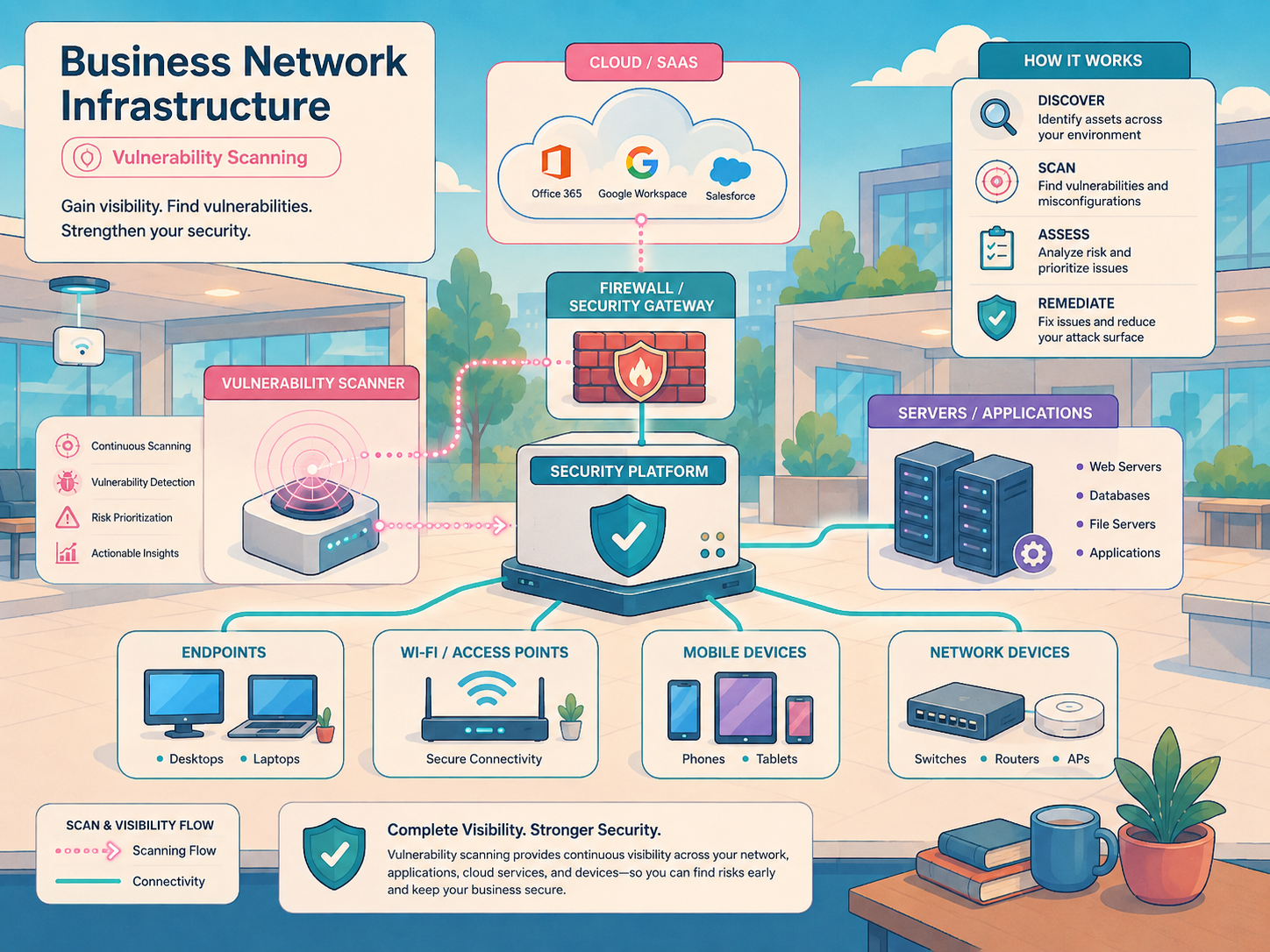 Infrastructure vulnerability scanning dashboard